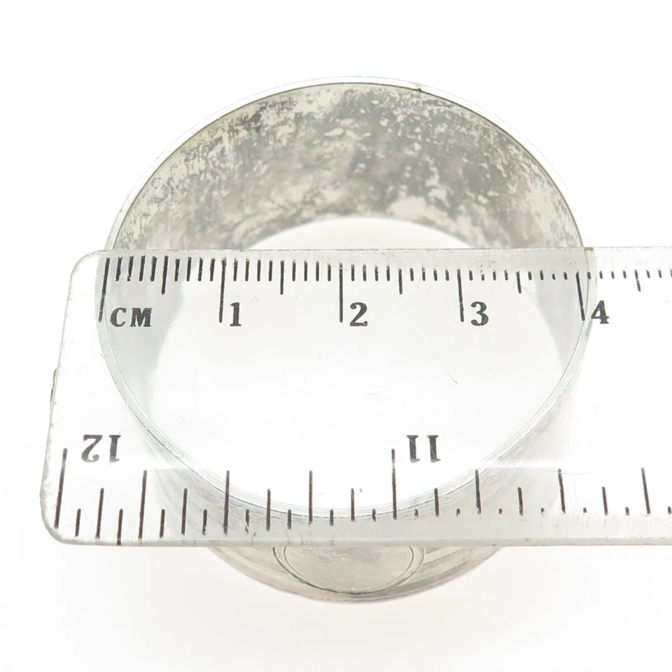 西蒙斯兄弟纯银古董艺术装饰可雕刻餐巾环支架 — 第 4/4 张图片