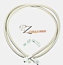 48" Gauge Line Kit Oil Fuel Pressure Hose Braided 1/8" NPT -4 AN IMCA NHRA SBC