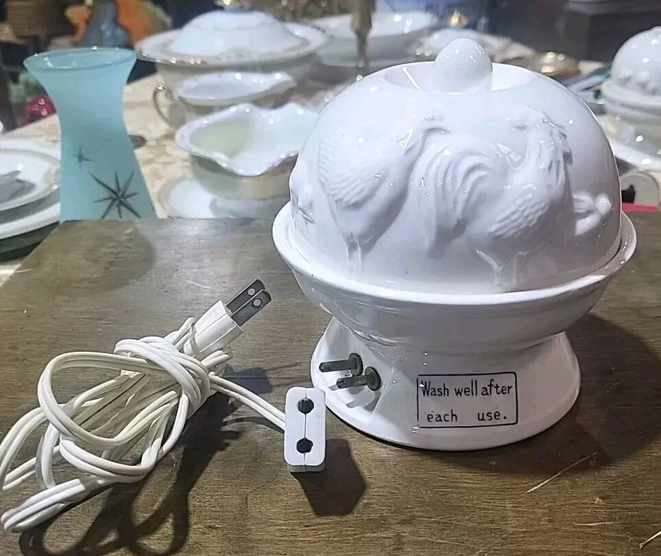 Vintage Egg Cooker Steamer Chicken Rooster White Ceramic by Chadwick Miller
Opens in a new window or