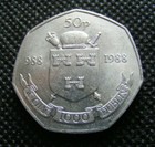 Irisch 1988 Irland alte 50p Gedenkmünze 50 Pence Dublin Millennium