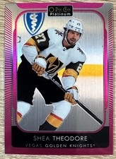 2021-22 OPC PLATINUM HOCKEY SHEA THEODORE MATTE PINK SP #91 GOLDEN KNIGHTS!