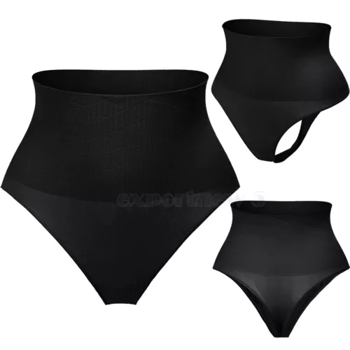 Women High Waist Tummy Control Body Shaper Thong Pants Shapewear Slim Underwear - Picture 12 of 26