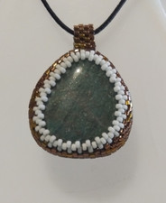 Collana ciondolo pietra dura naturale GIADA VERDE x longevità serenità saggezza