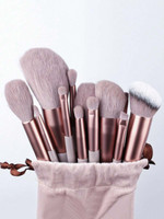 13 Pcs Make up Brush Set Buffer Powder Contour Eyeshadow With Pouch Brushes Set