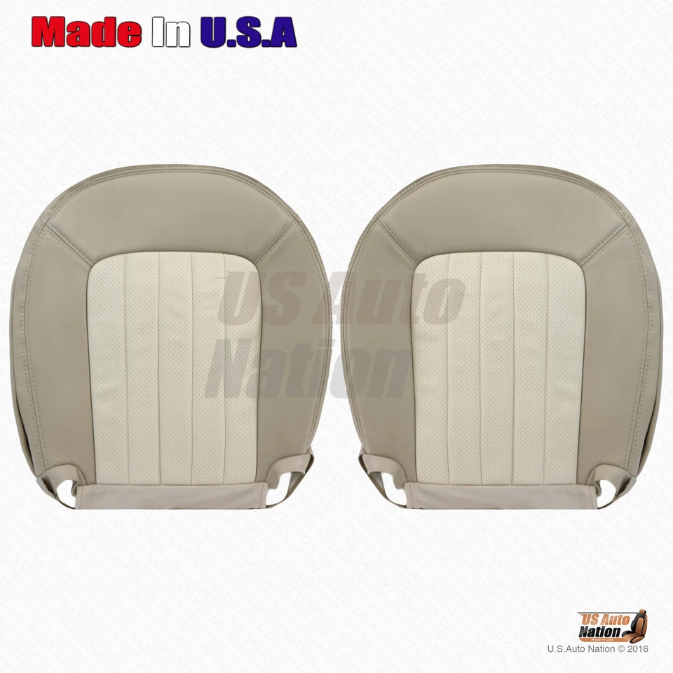 2003 至 2005 年 Mercury Mountaineer 前驱动和乘客皮革座椅套棕褐色 — 第 3/3 张图片