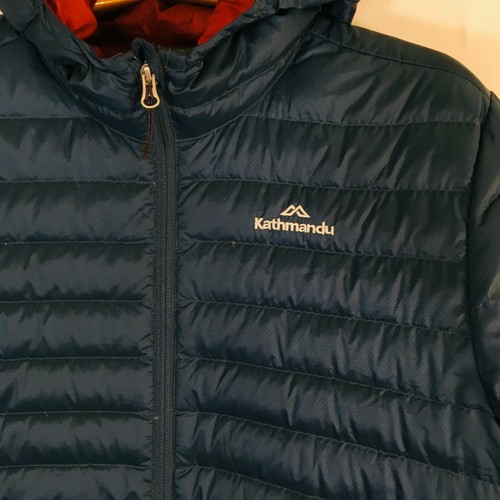 Duck Down coat Blue Hoodie full zip 550 