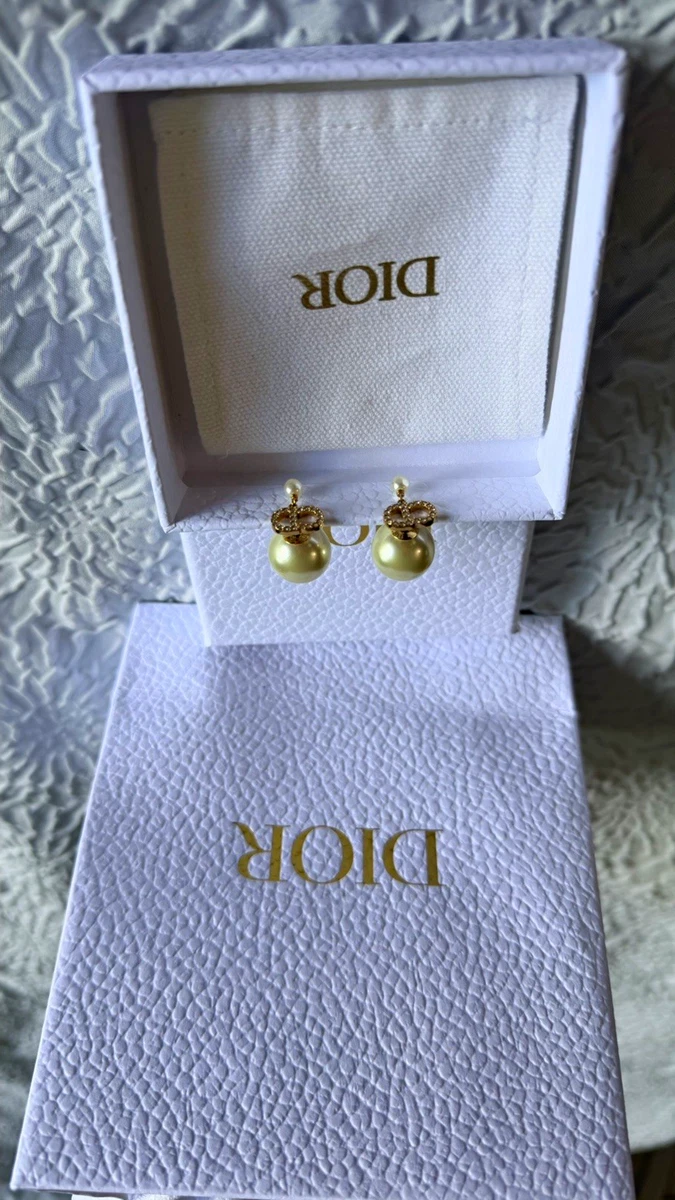 Dior White Pearl Fashion Earrings for sale | eBay