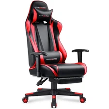 GTRACING Gaming Chair with Footrest, Ergonomic Computer Game Desk Chair, Recl...
