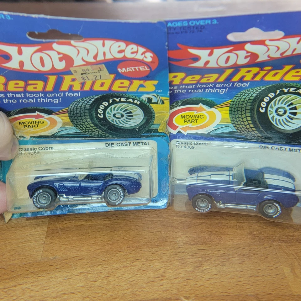 Hot Wheels 1982 Real Riders, Blue Classic Cobra, #4369, Hong Kong Qty:2  - Image 2 of 4