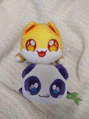 Aphmau MeeMeows Mystery Noi Cat 5  Plush Litter 6 Series & Safari Panda Lot Of 2