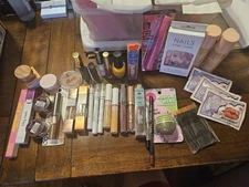 Mixed Lot of Makeup 41 Pieces LANCOME. LAURA GELLER, ELF, MAYBELINE, NYX,  ETC.