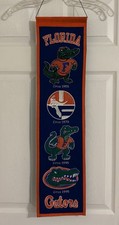 Vintage Winning Streak Wool Banner University of Florida Gators Logo History 31