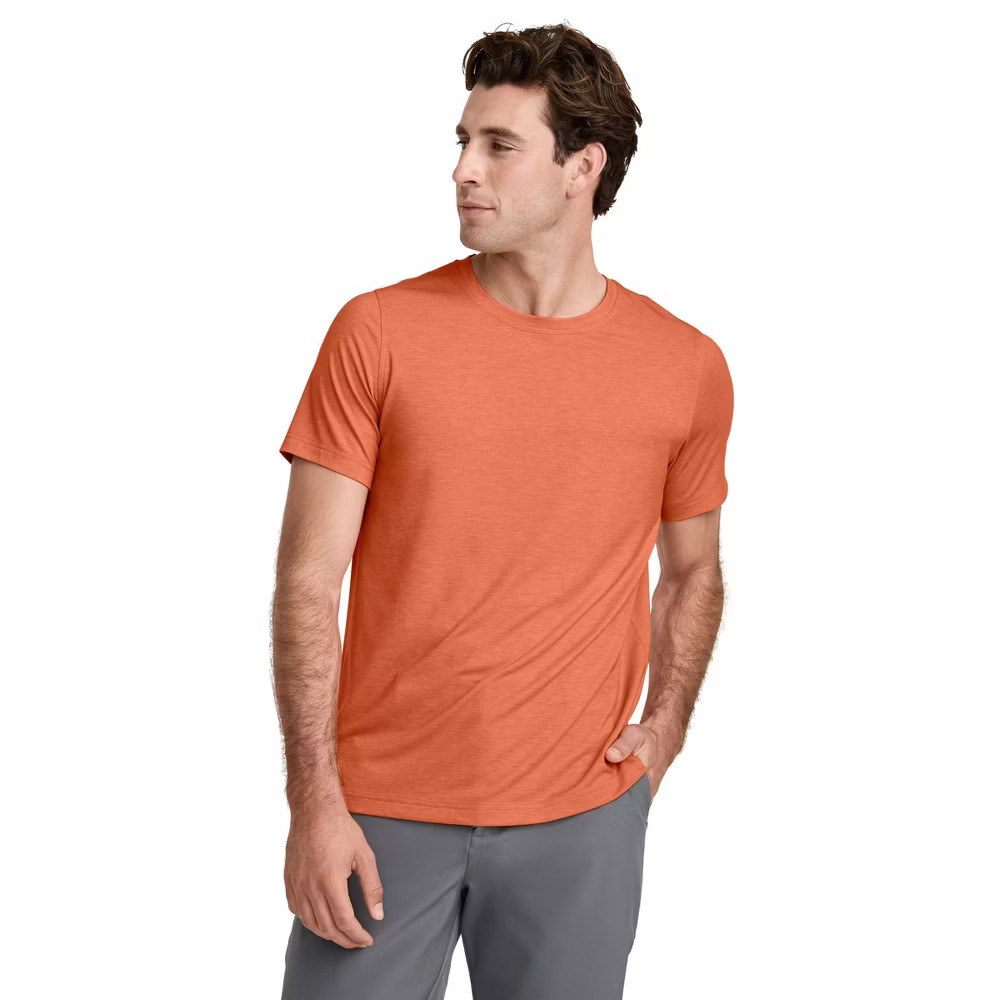 Jockey Men's EverActive Crew Neck Tee M Bitter Orange Heather