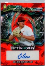 2025 Leaf Gabe Gaeckle Optichrome Baseball Red Auto /2