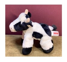 2017 AURORA'S ADORABLE LITTLE WHITE  BLACK COW PLUSH/STUFFED ANIMAL
