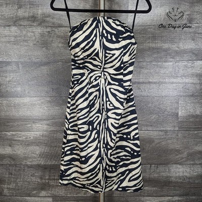 The Limited Strapless Zebra Print Lined Mini Dress Size 2