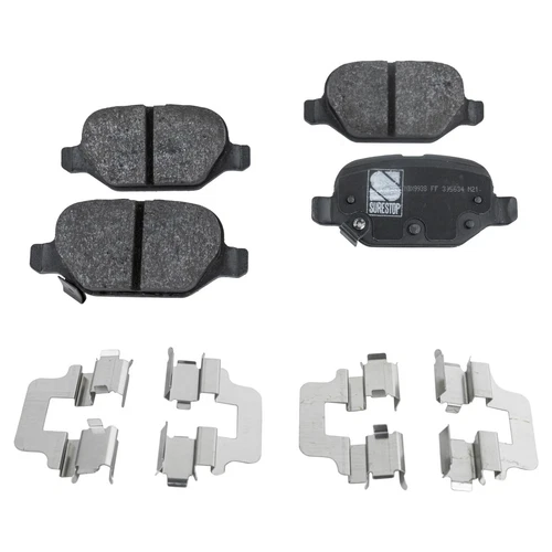 Front and Rear NAO Brake Pad Set For 2012-2018 Fiat 500 4-Wheel Set - Afbeelding 12 van 12