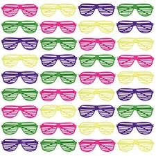 36 Pack Shutter Shades, 80s Retro Style Party Sunglasses for Props, Decoratio...
