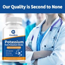 Potassium 99mg - Supports Electrolyte Balance, Muscle Function  Heart Health