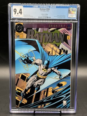 Batman #500 Special Edition Die-Cut Cover (DC Comics Oct 1993) CGC Graded 9.4