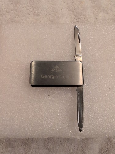 Georgia-Pacific Stainless Steel Barlow Pocket Knife, Made In Japan, Used