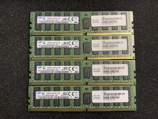 Lot of 4 Samsung 16GB DDR4 2133MHz ECC Reg Server Memory M393A2G40DB0 CPB