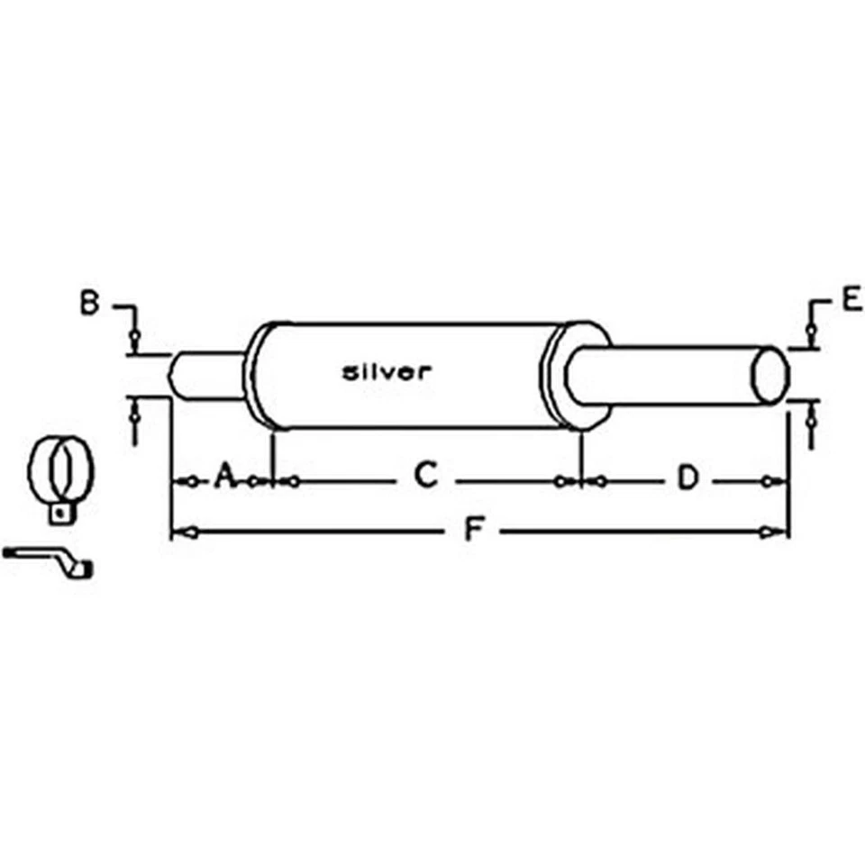 Silenciador 70227240 para tractor Allis Chalmers B C CA D10 D12 D14 D15 Foto 3 de 4