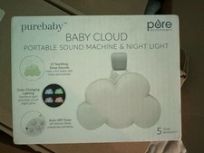 Pure Enrichment Baby Cloud Portable Sound Machine  Night Light Color Change NEW