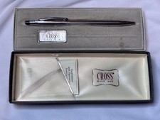 Vintage Cross Classic Century Chrome Ballpoint Pen Engraved with Box  Papers