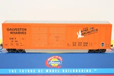 Athearn HO GWF Port Galveston Wharves 50' FMC Offset DD Box Car #1009 NOS