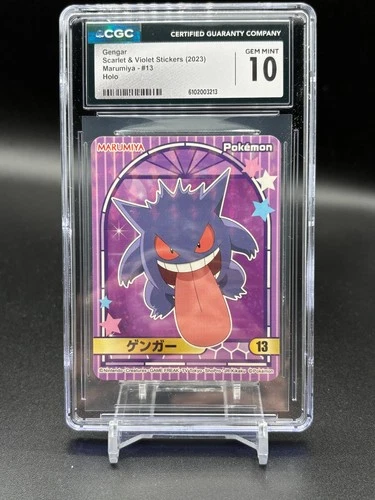 2023 Pokemon Gengar Scarlet & Violet Marumiya Holo Stickers #13 CGC 10 Gem Mint