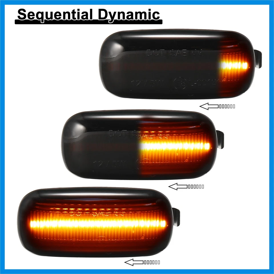1 par de luces de señalización laterales de coche conjunto de luces de señal de giro para Audi A6 00-11 Foto 4 de 4