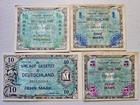 Germany AMC WWII 1/2 to 10 Mark 1944, Lot of 4