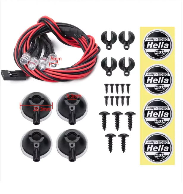 4 x 1/10 Ultra Bright Lamp LED Spotlights For RC Car Lights Headlights White - Image 3 of 4