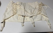 Antique/VTG Gossard 529 Corset w/Hooks and Lace-Up Closure, Boned, Garters, 30