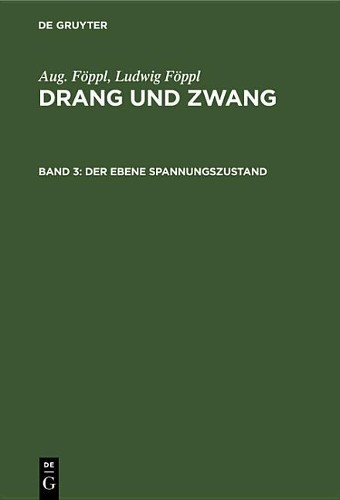 Aug Föppl Ludwig Föppl Der ebene Spannungszustand (Hardback)