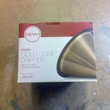 Osaka Titanium Pour Over Coffee Dripper with Double Layered Filter Paperless new