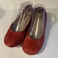 The Storehouse Flats Red Classic Leather Foldable Ballet Size 9