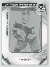 2020-21 UD The Cup Rookie Masterpieces Black Liam Foudy RC 1/1