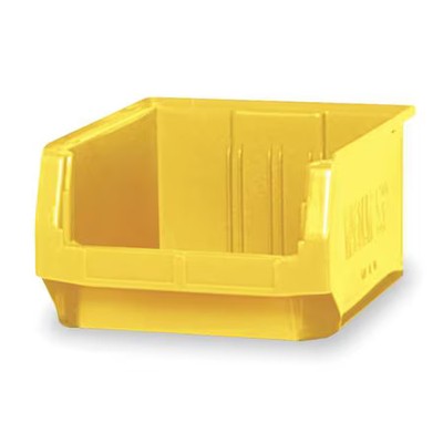 Quantum Storage Systems Qms532yl Storage Bin, Polyethylene, Yellow, 7 7/8 In H,