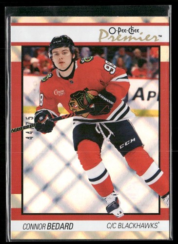 2025-26 O-Pee-Chee - Premier Connor Bedard #P-57 Diamond Rainbow Foilboard /75