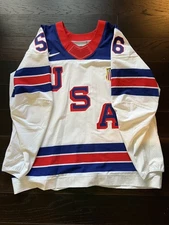  Team USA Game Worn Hockey Jersey #56 Parker Trottier Rare Nike Swift Bryan 