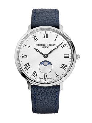 Frederique Constant Men's Quartz Moonphase Quartz Blue Watch 39 MM FC-206RS3S6