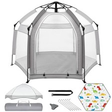Pop Up Baby Playpen with UPF50 Canopy  Mat, Indoor  Outdoor Foldable Play ...