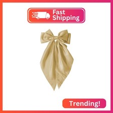 Bow Hair Clip with Long Tails for Women  Girls, Soft Satin French Barrette, Lig