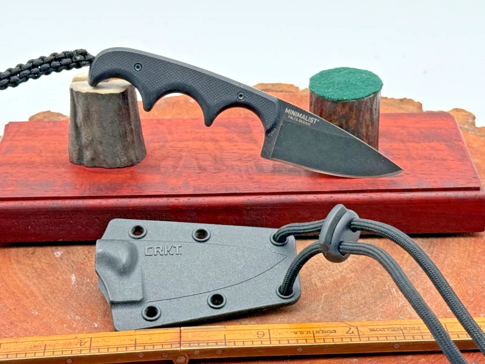 ¡Cuchillo de hoja fija CRKT Minimalist 2387 Folts Design! Con funda--2582,25 Foto 2 de 4