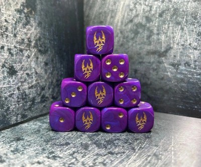 Void Elves, Custom Inspired Dice, ideal for Tabletop Games