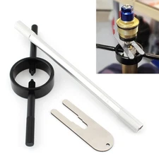 Black+Silver Fork Spring Compressor Tool Adjustable for Motorcycle Maintenance