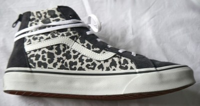 VANS OFF THE WALL Snow Leopard Asphalt Sk8-Hi Zip Schuhe wie NEU High Top 39 RV