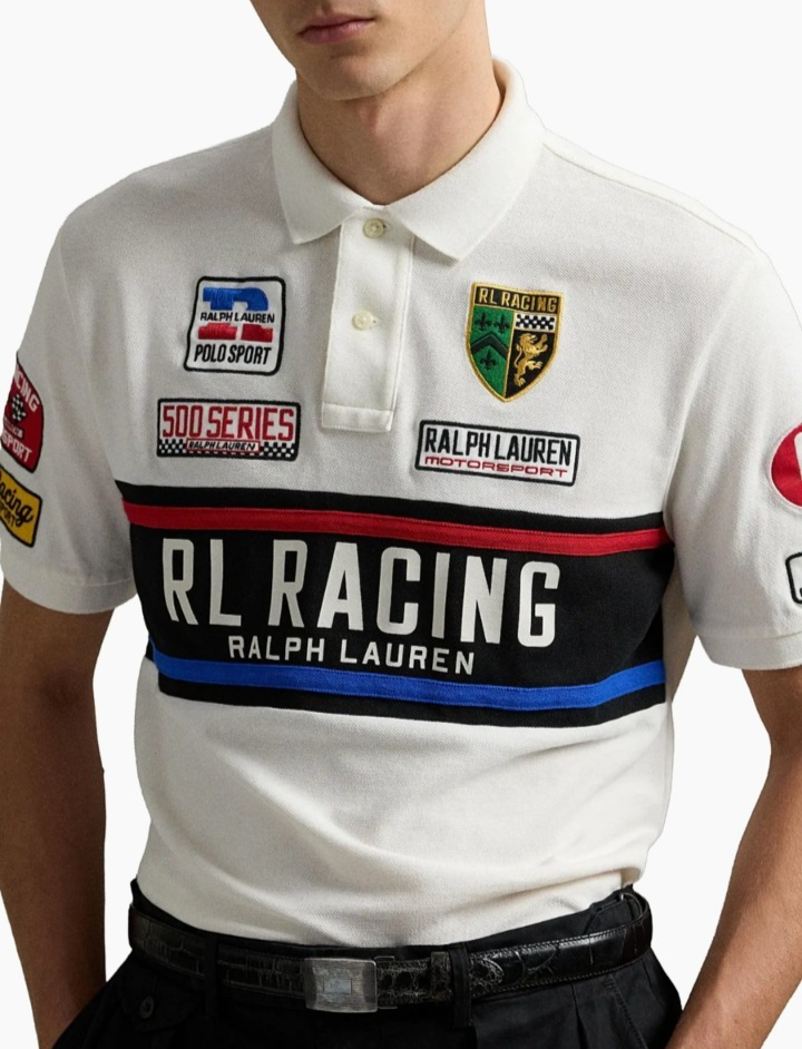 Service Ralph Laurent Racing Logo Polo Ralph Lauren Racing Motorsport White Men’s Classic Fit Multi Size ...